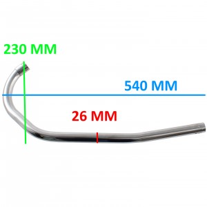 Curva marmitta destra da 26 mm 2