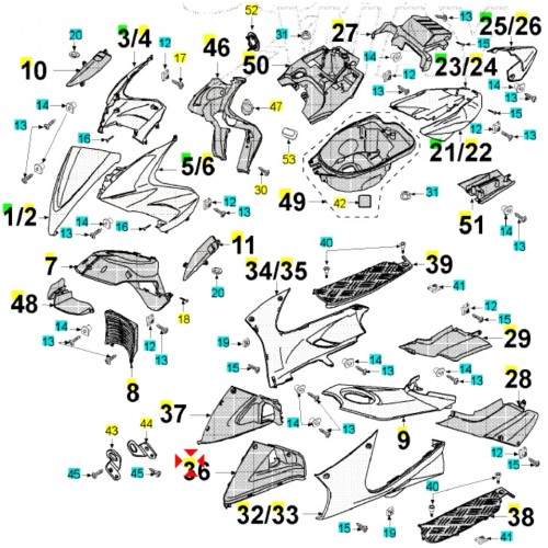 Presa aria sinistra per Peugeot Jet...