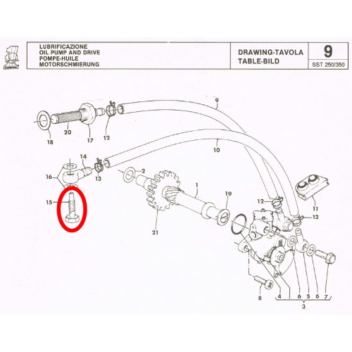 Vite condotto olio Cagiva SST Ala...