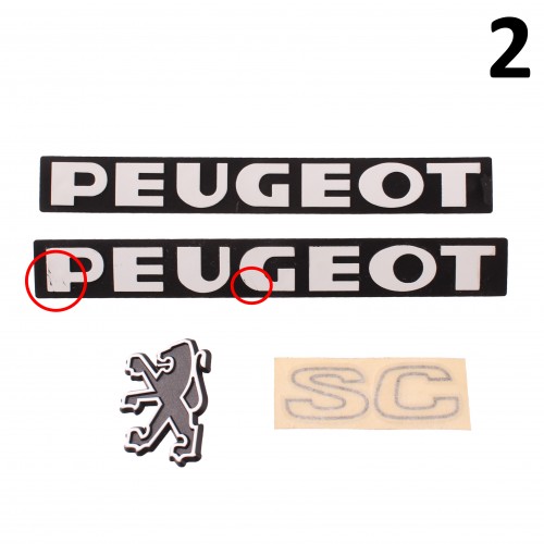 Kit targhette per Peugeot SC...