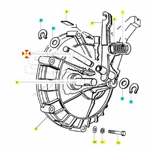 Perno coperchio frizione Piaggio Ape...