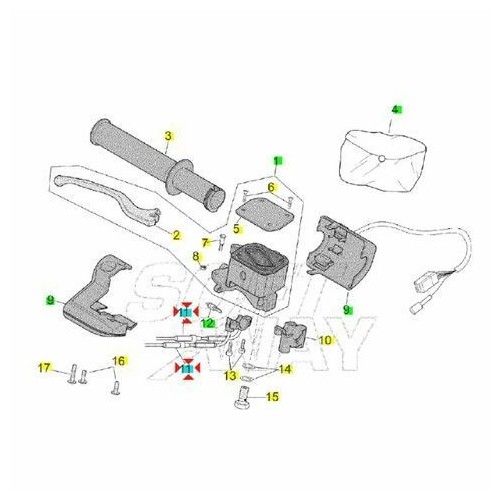 Corda chiusura gas Aprilia Scarabeo e...