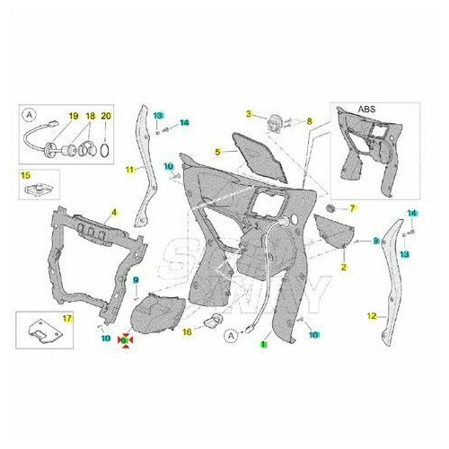 Vano portaoggetti nero Scarabeo 500