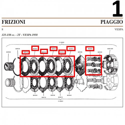 Dischi frizione Vespa 125 150 fino al...