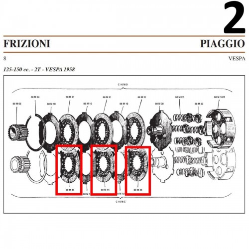 Dischi frizione Vespa 125 150 fino al...