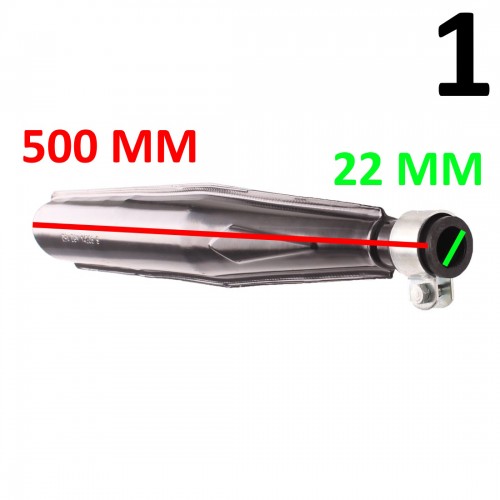 Marmitta per ciclomotori lunga da 22...