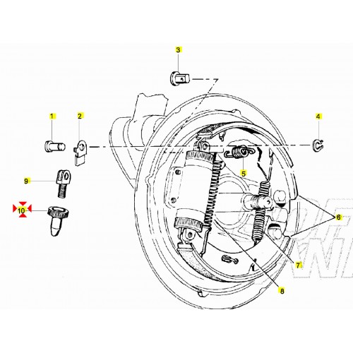 Puntalino forcellina ceppi freno...