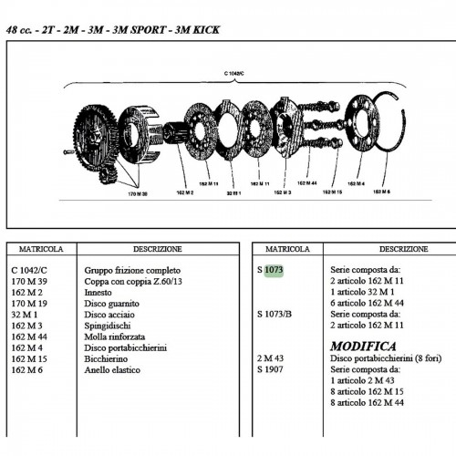 Disco frizione Minarelli Franco...