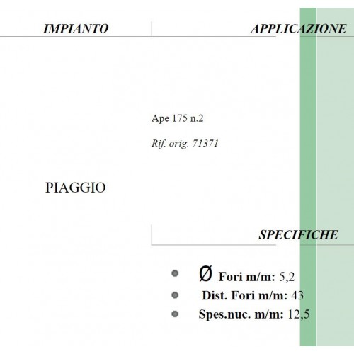 Bobina luce per Ape 175 dal 1964 -...