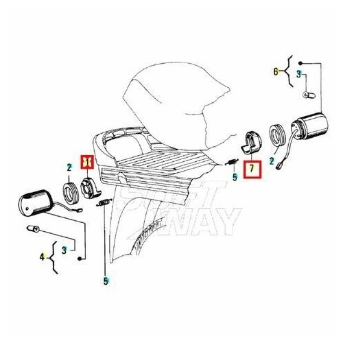 Basetta freccia posteriore Piaggio...