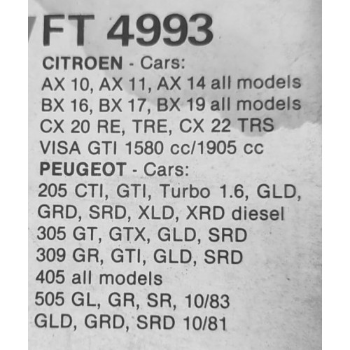 Filtro olio per Citroen AX BX CX Visa...