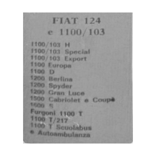 Cartuccia filtro aria per Fiat 103 H...