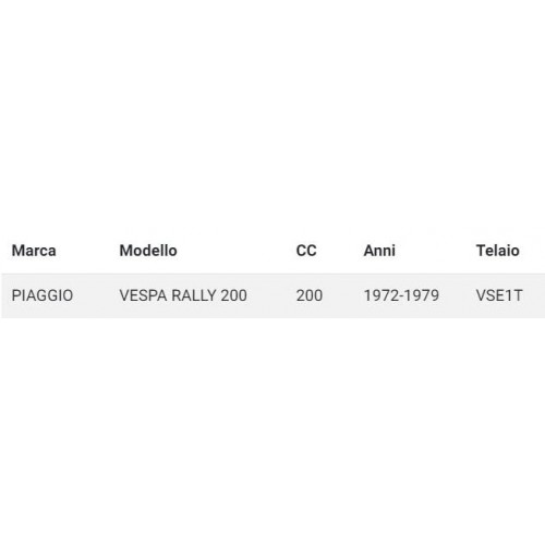 Serie adesivi per Vespa Rally 200 VSE1T