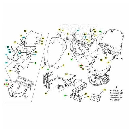 Staffa fissaggio carenatura Cagiva...