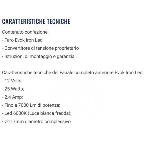 Faro anteriore a Led per Vespa 125...
