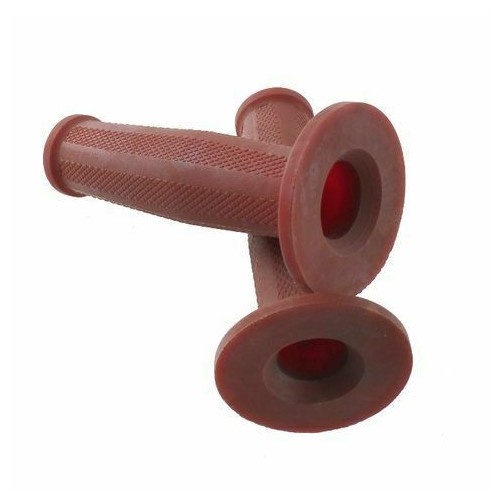 Coppia manopole moto epoca marroni 22...