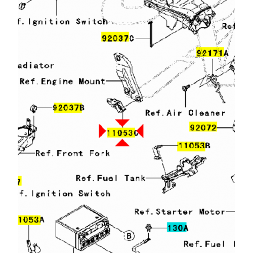 Supporto cavi Kawasaki Ninja ZX10R -...