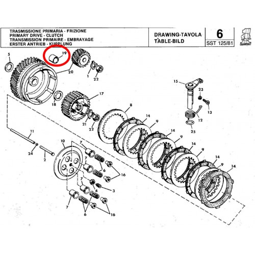 Bussola per ingranaggio frizione per...