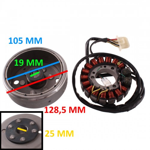 Volano con statore per moto Denso...