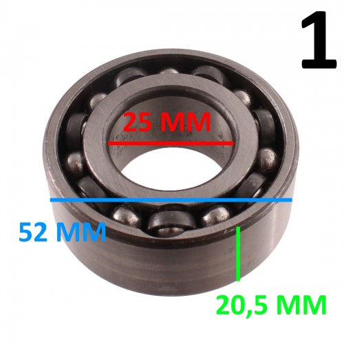 Cuscinetto a sfere 25 - 52 - 20,5...