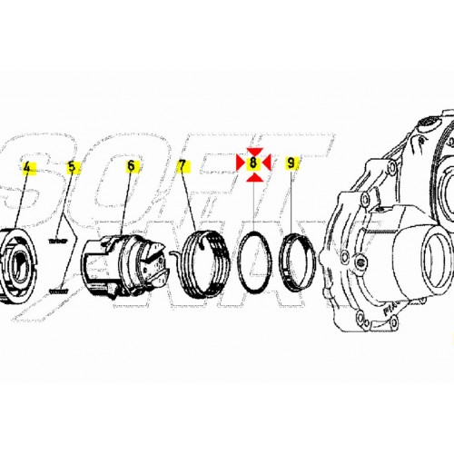 Anello OR per boccolo avviamento...