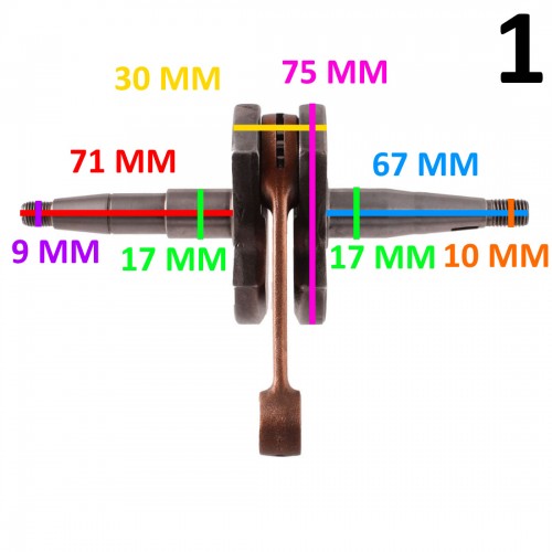 Albero motore per Minarelli V1 a pedali