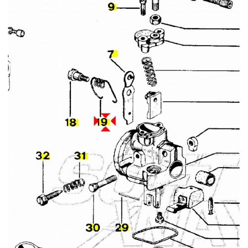 Molla valvola aria per Piaggio Ciao...