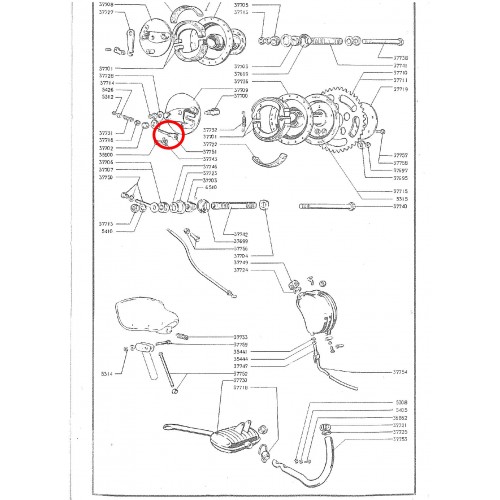 Tirante attacco cavo freno posteriore...