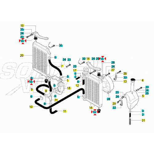 Silent block radiatore Malaguti con...