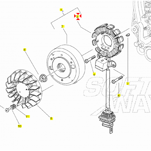 Statore scooter Piaggio Leader - 584690