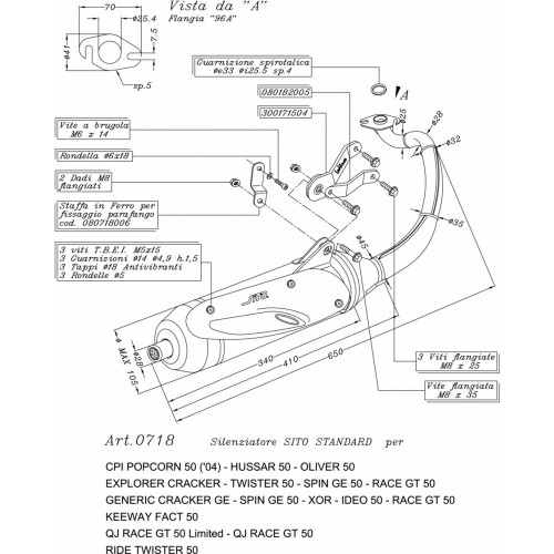 Marmitta per Keeway Fact scooter CPI...
