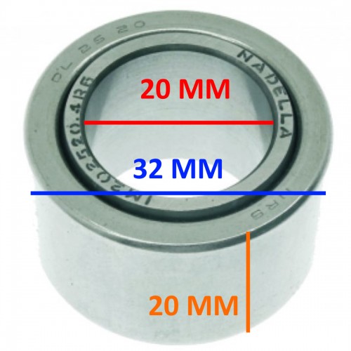 Astuccio a rulli per asse ruota...