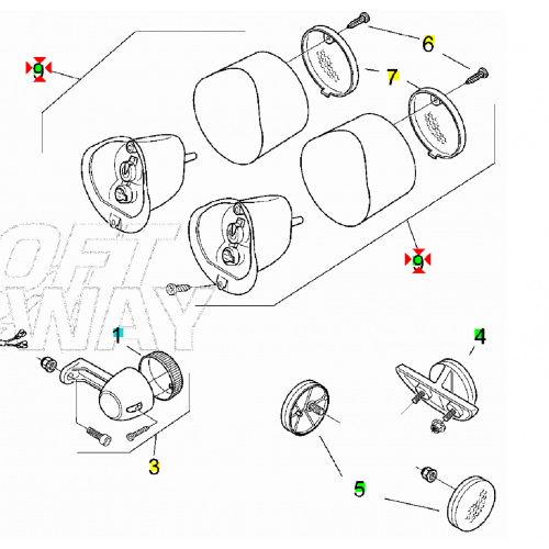 Coppia fanali posteriori Aprilia SR...