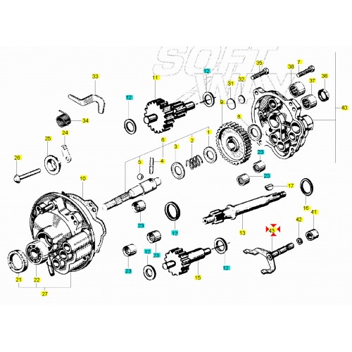Forcella comando sblocco mozzo...