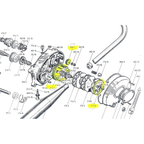 Campana frizione Minarelli P3 da 13 e...