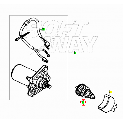 Rinvio motorino avviamento Sym Jet...