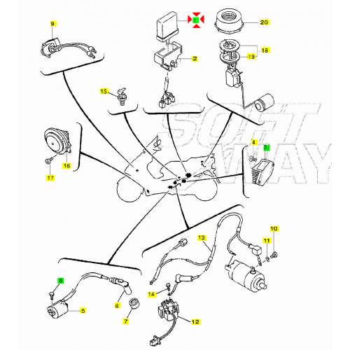Centralina CDI Yamaha Majesty e Teos...