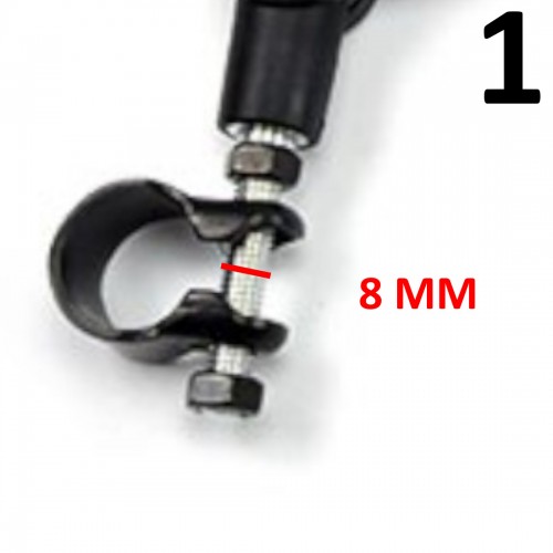 Specchio tondo con snodo per moto Trial