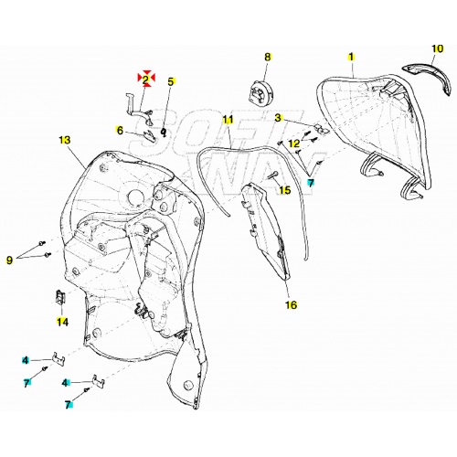 Gancio chiusura del bauletto per...