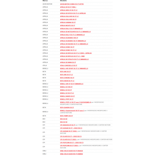 Pacco lamellare scooter Minarelli...