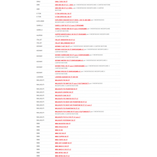 Pacco lamellare scooter Minarelli...