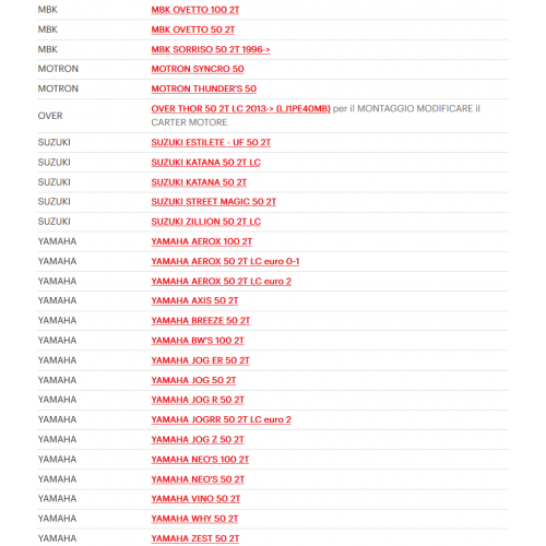 Pacco lamellare scooter Minarelli...