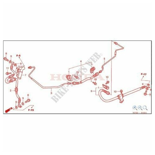 Tubo freno Honda Jazz 250