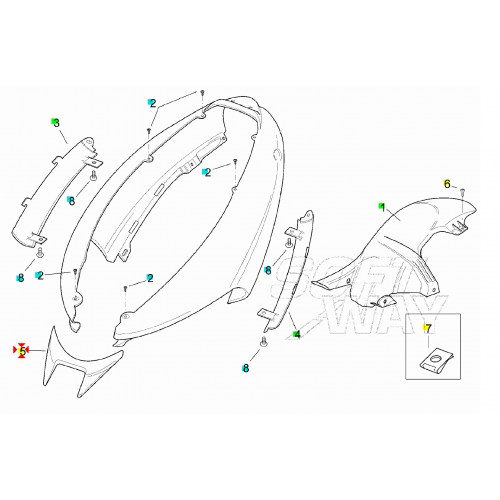 Gomma cerniera sella per Aprilia SR...