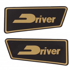 Coppia adesivi neri e oro...