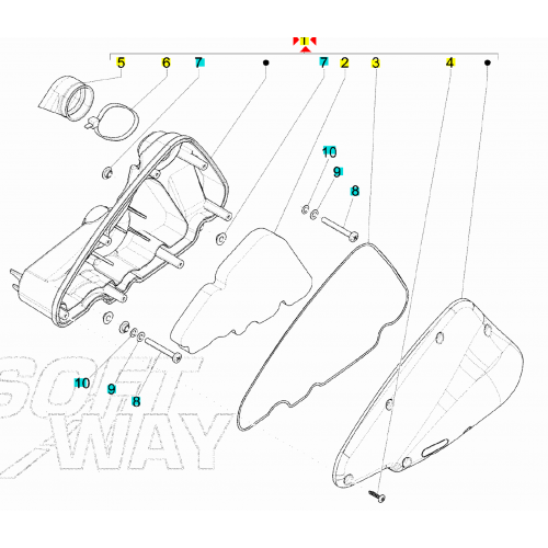 Scatola depuratore Piaggio Liberty 50...