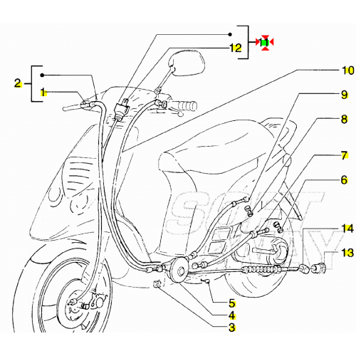 Trasmissione contachilometri Piaggio...