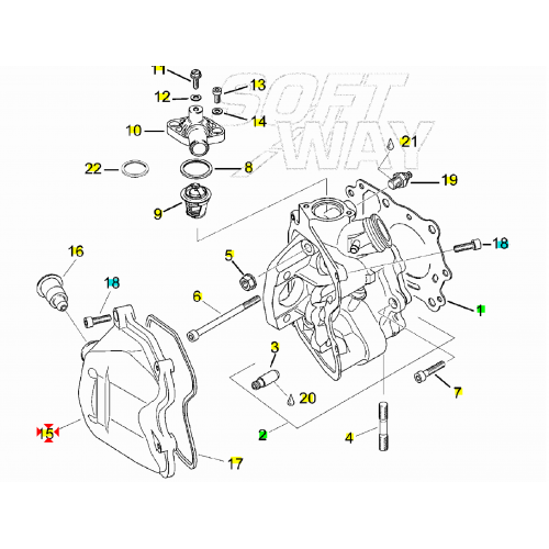 Coperchio valvole per Aprilia...