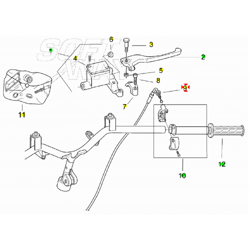 Cavo gas Aprilia SR Stealth WWW -...