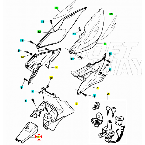 Copri batteria Yamaha Aerox -...